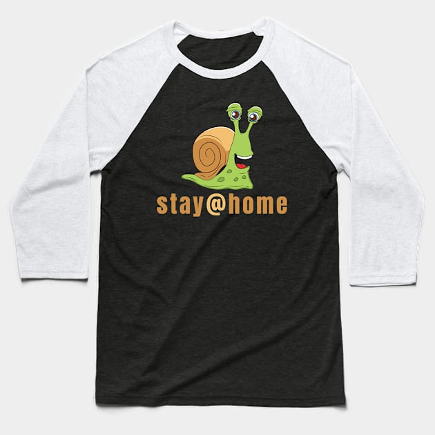 Stay At Home World Champion Slug Snail Shell Eremite Baseball T-Shirt by sheepmerch